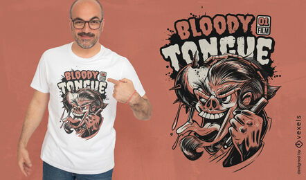 Cartoon monster halloween t-shirt design