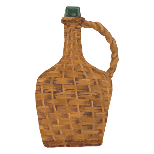 Handcrafted wicker vase    PNG Design