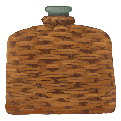 Handcrafted wicker basket vase    PNG Design