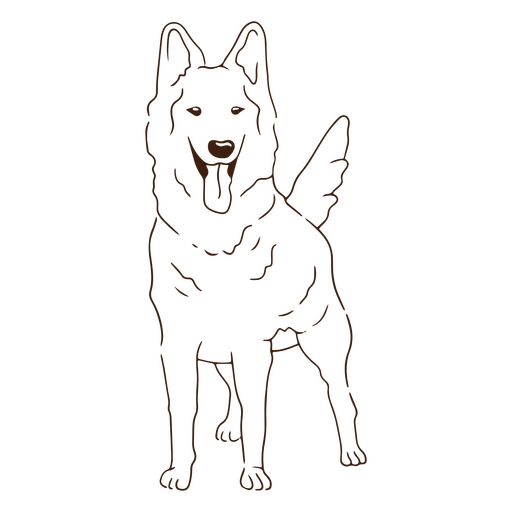 Weißer Schäferhund, glücklicher Hundeschlag PNG-Design