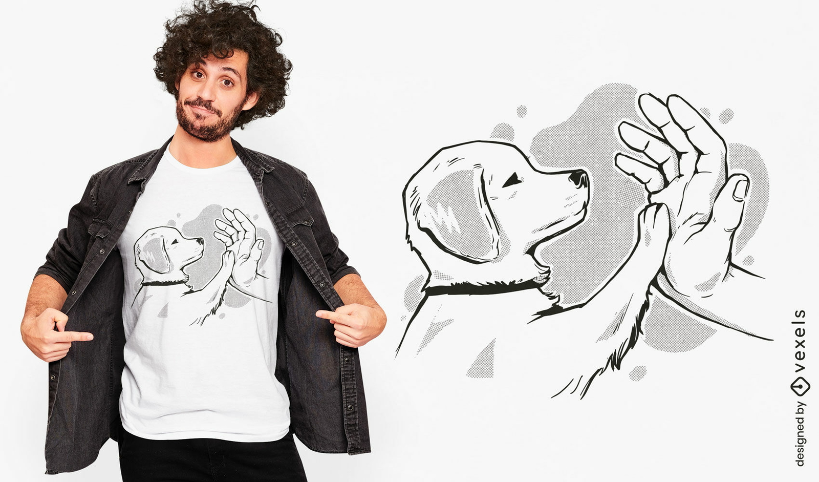 Diseño de camiseta de pata de cachorro