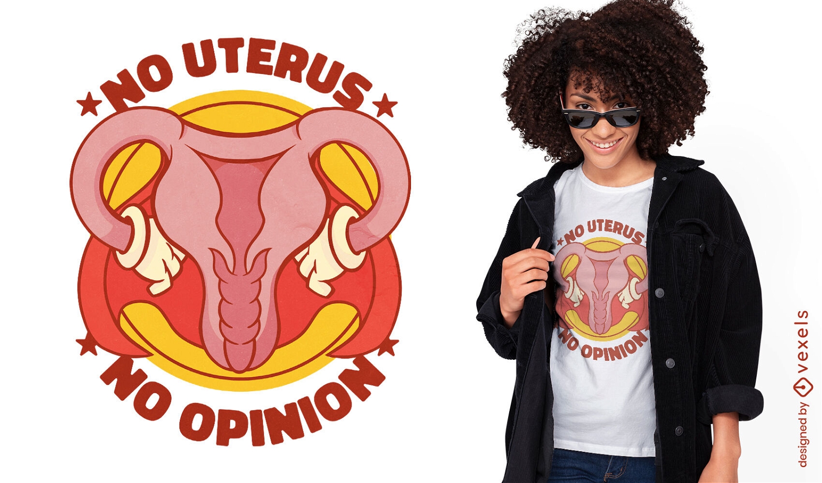Superhero uterus t-shirt design