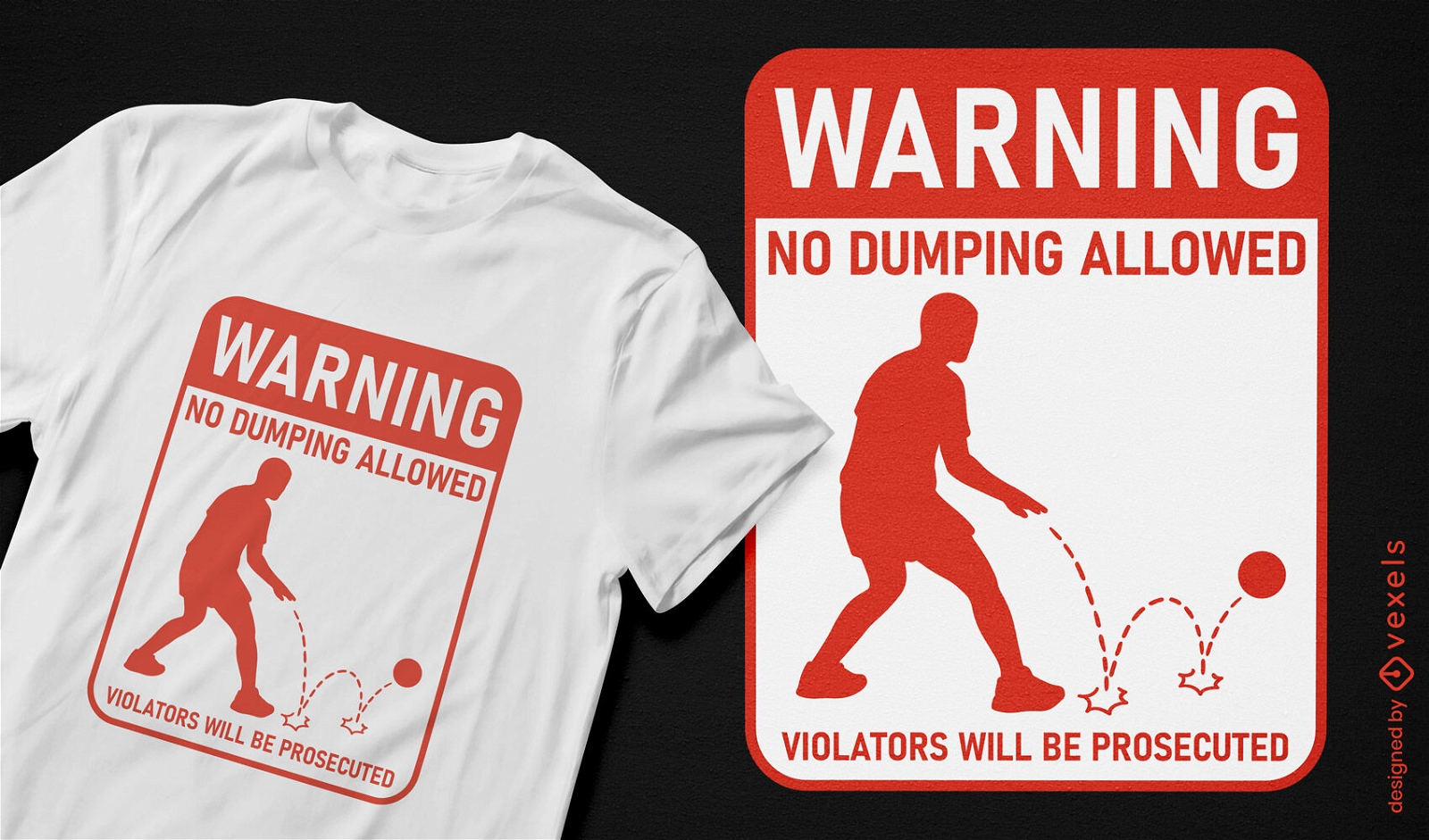 Kein Dumping-Ball-T-Shirt-Design