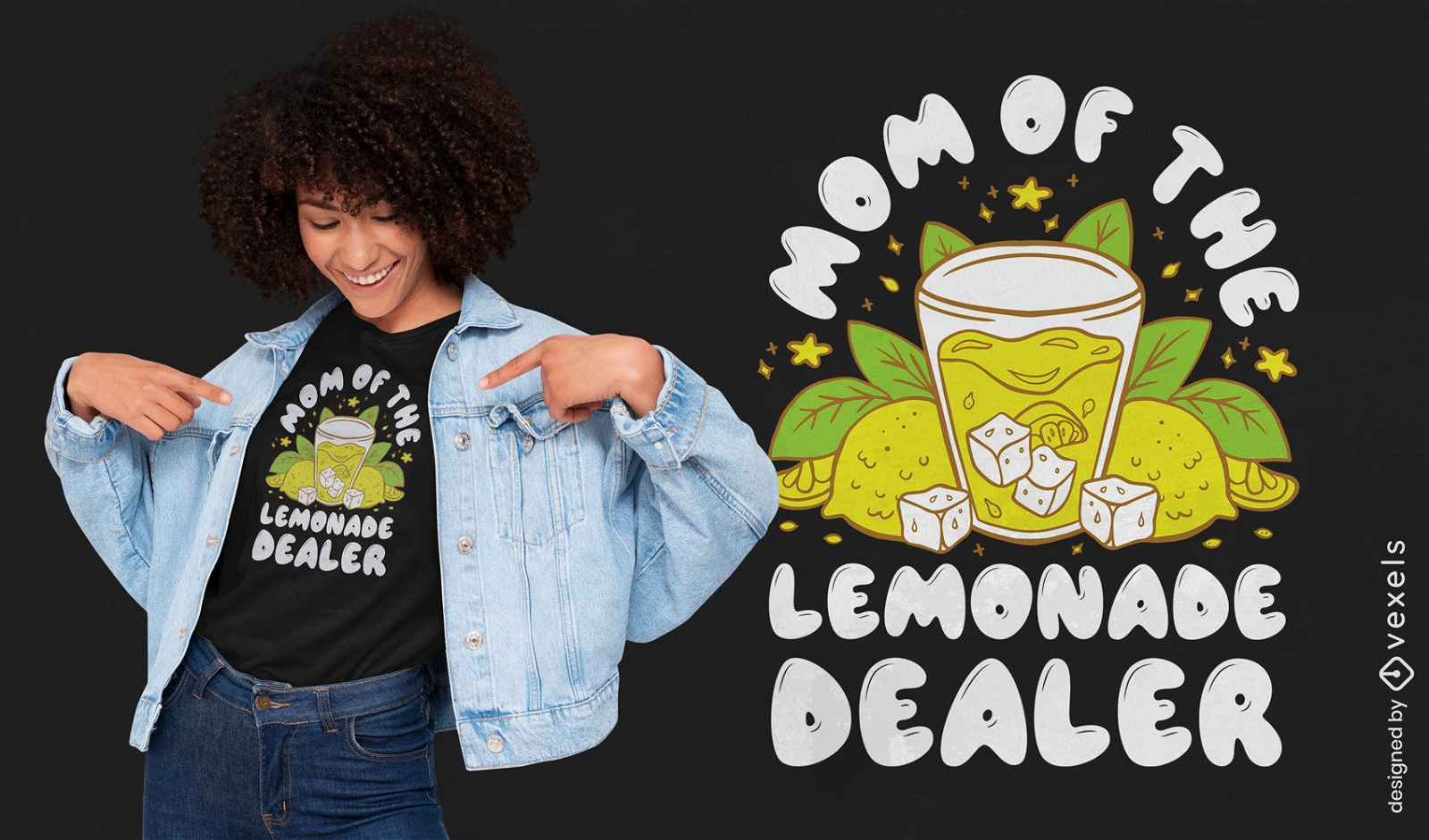 Diseño de camiseta de vendedor de limonada.