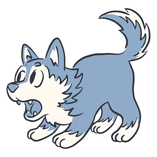 Heulender Wolf, süßes Tier PNG-Design