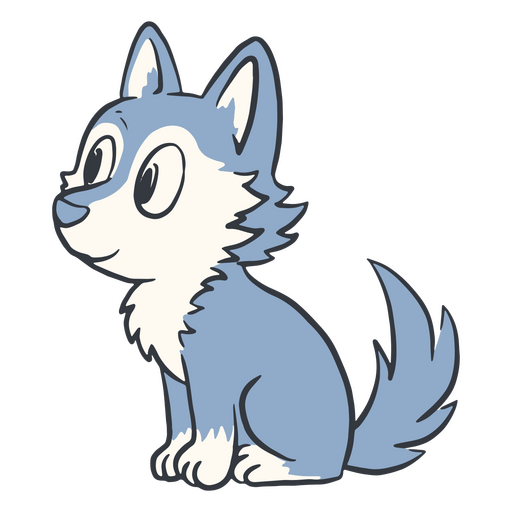Wolf cute animal PNG Design