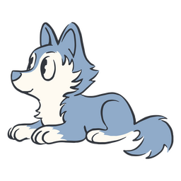 Sitzender Wolf süßes Tier PNG-Design