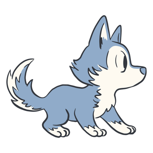 Lindo personaje de lobo bebé Diseño PNG