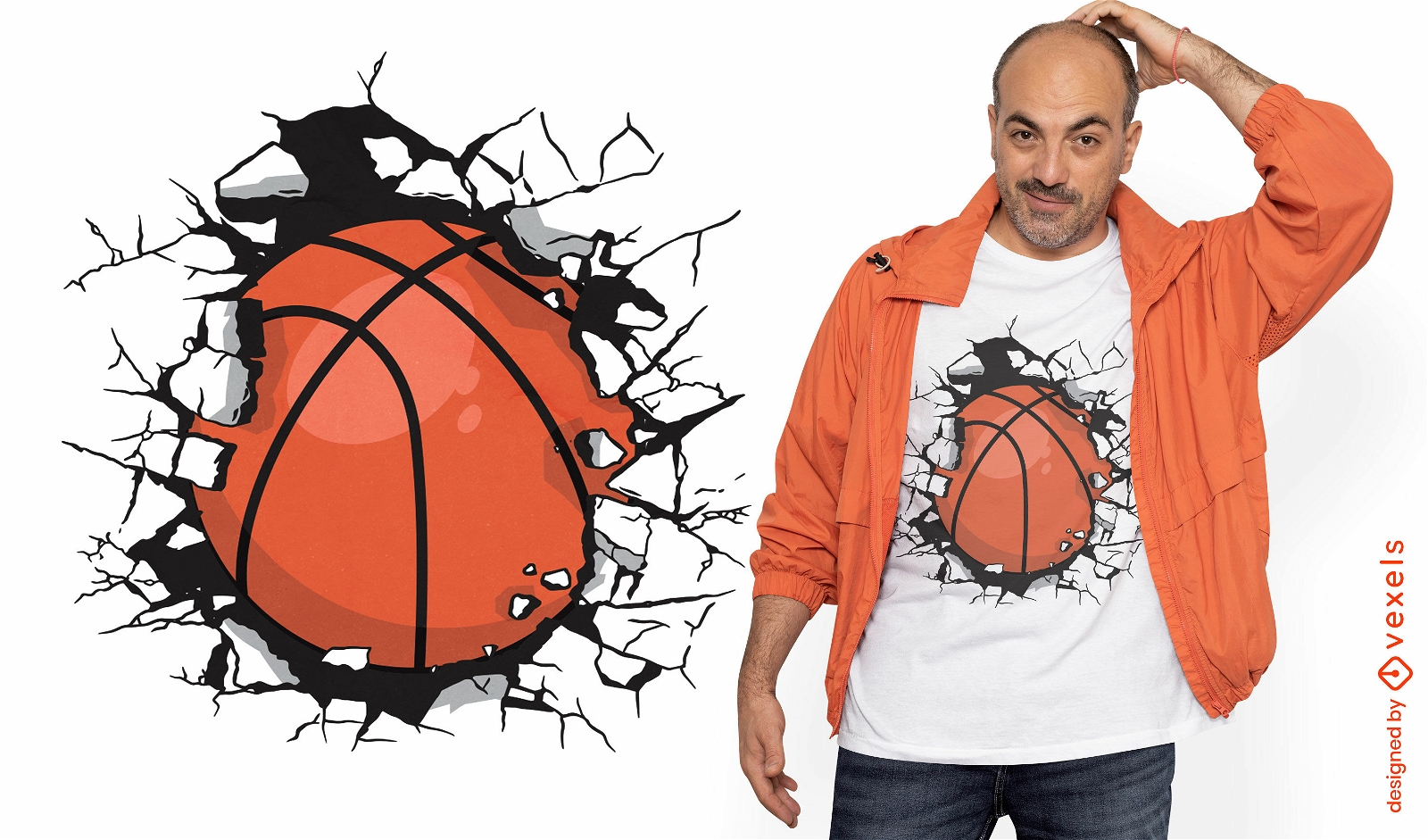 Basketball-Ballsport-T-Shirt-Design