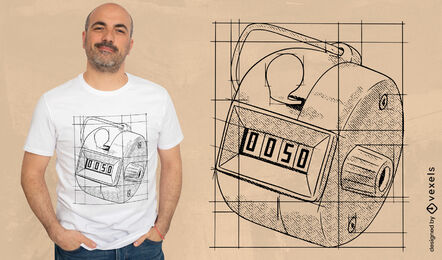 Tally counter machine t-shirt design