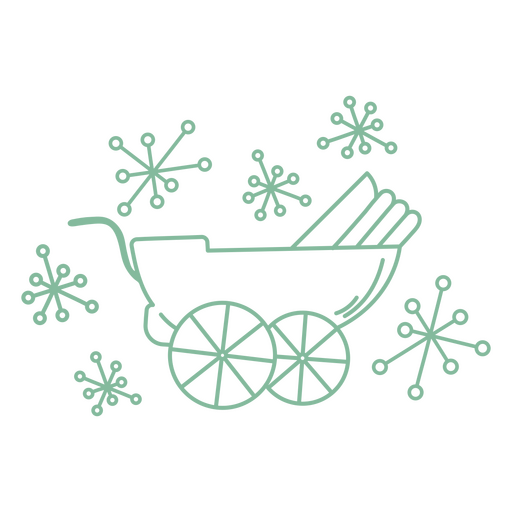 Curso de carrinho de bebê vintage Desenho PNG
