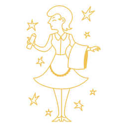 Nanny gefüllte Schlaganfall-Babyflasche PNG-Design