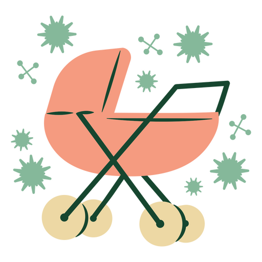 Baby stroller vintage PNG Design
