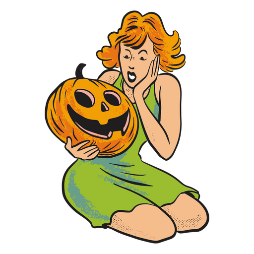 Personaje de Halloween de mujer vintage Diseño PNG