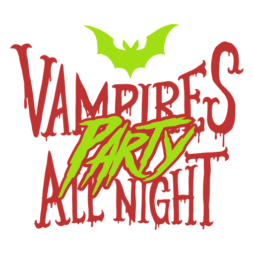 Cita de vampiros de Halloween Diseño PNG