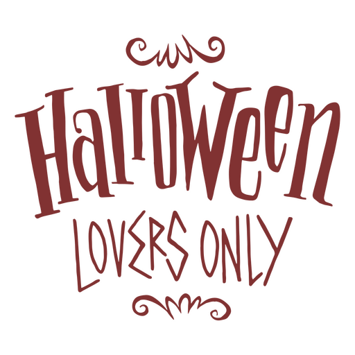 Los amantes de Halloween solo citan Diseño PNG