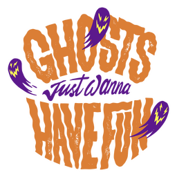Ghosts fun Halloween quote PNG Design Transparent PNG