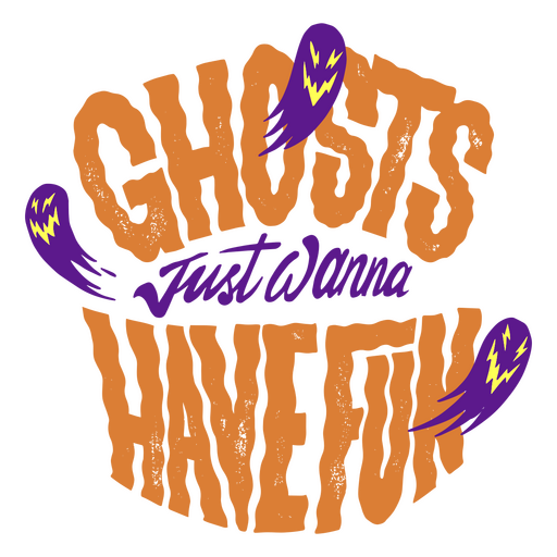 Fantasmas cita divertida de Halloween Diseño PNG