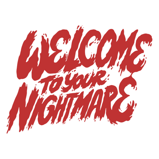 Nightmare Halloween quote PNG Design