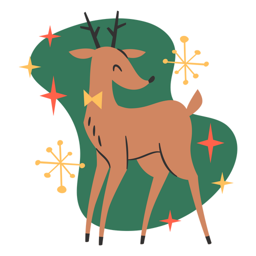Christmas vintage reindeer PNG Design