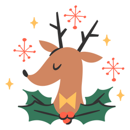 Christmas holiday Santa's reindeer PNG Design