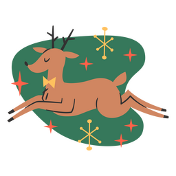 Das Rentier des alten Weihnachtsmanns PNG-Design
