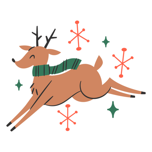 Christmas Santa's reindeer PNG Design