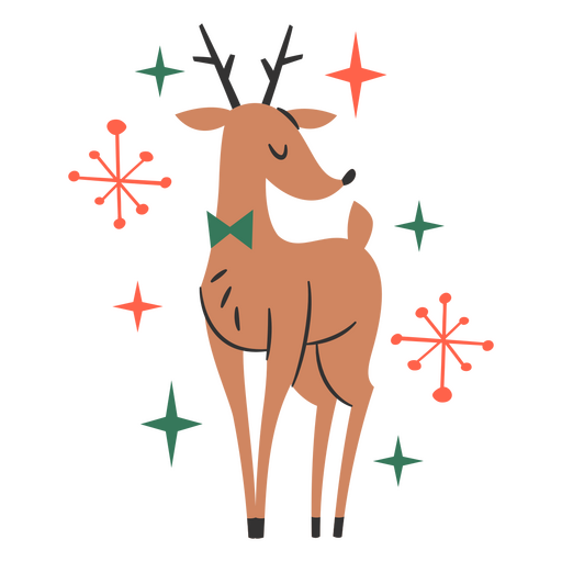Christmas holiday vintage reindeer PNG Design