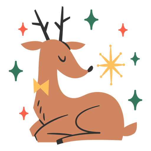 Holiday Christmas vintage reindeer PNG Design
