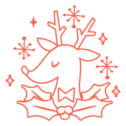 Curso de rena de férias Desenho PNG