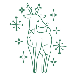Curso de rena do Papai Noel de Natal Desenho PNG