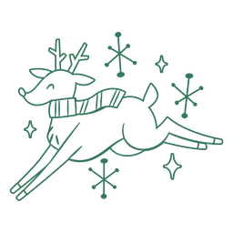 Golpe de reno de Papá Noel Diseño PNG