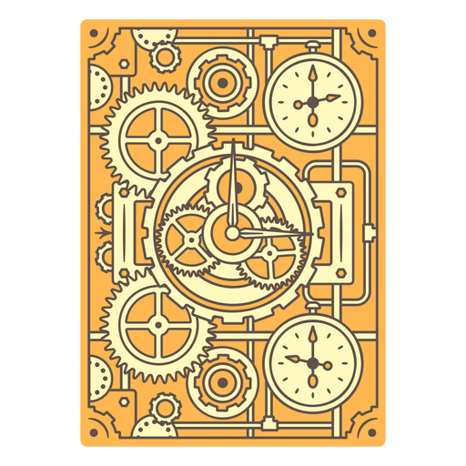 Diseños al estilo steampunk con formas rectangulares Diseño PNG