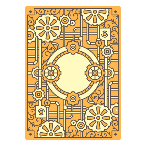 Designs featuring rectangular shapes with a Steampunk aesthetic PNG Design