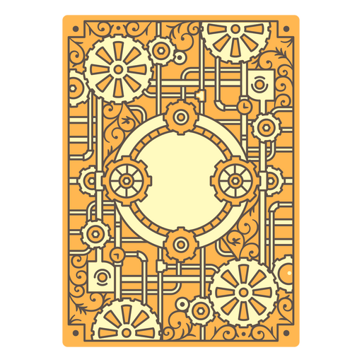 Diseños de formas rectangulares con estética Steampunk Diseño PNG