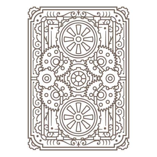 Designs with intricate gears in a steampunk style    PNG Design