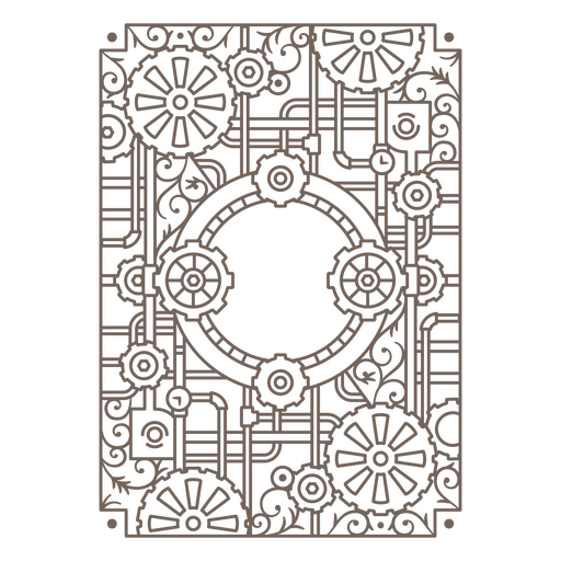 Designs mit komplizierten Steampunk-inspirierten Zahnrädern PNG-Design