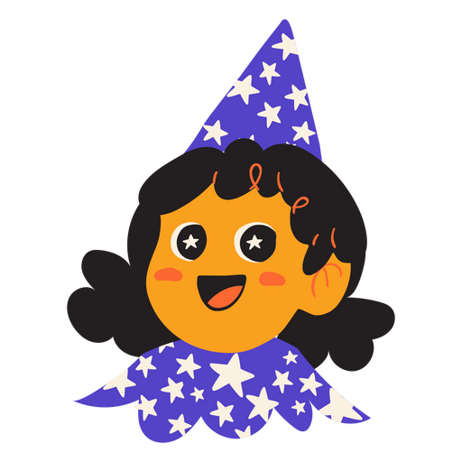 Dibujos animados de disfraces de niña de halloween Diseño PNG