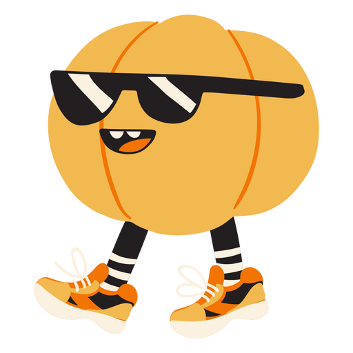 Jack-o'-lantern cool character PNG Design