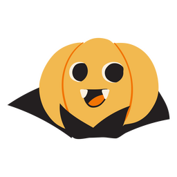 Jack-o'-lantern vampire character PNG Design