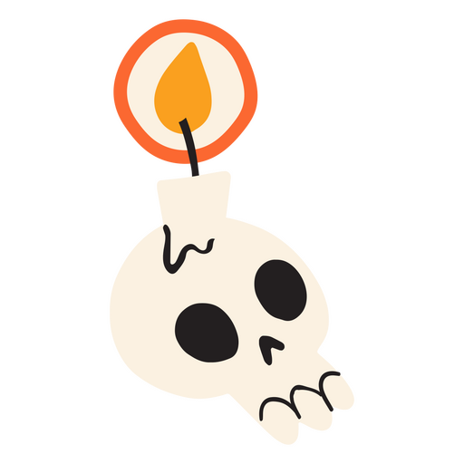 Halloween skull candle