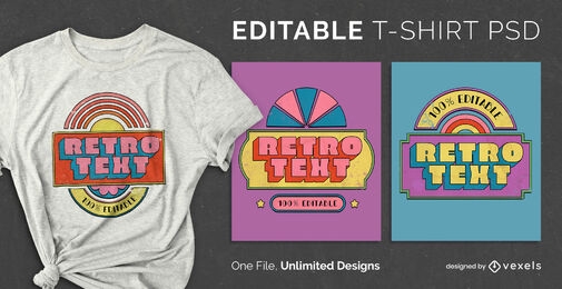 Retro badges colorful scalable t-shirt psd