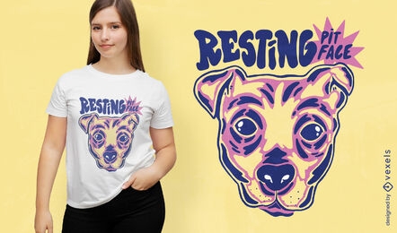Pitbull dog animal cartoon t-shirt design