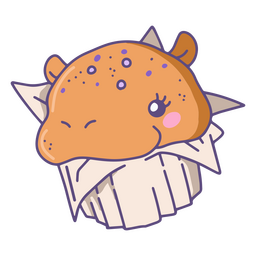 Hippo cupcake kawaii character PNG Design Transparent PNG