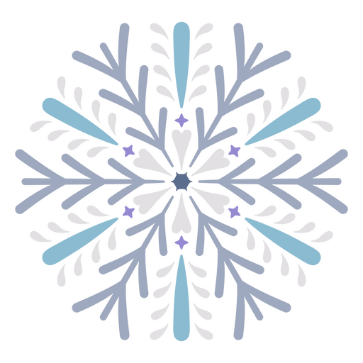 Encantadora magia invernal de copos de nieve Diseño PNG