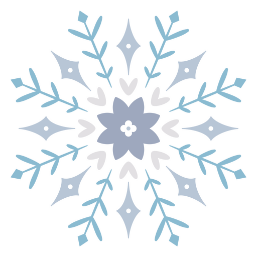 Encantador hechizo de copo de nieve invernal Diseño PNG
