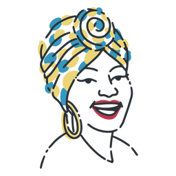 Black Woman With Beautiful Smile PNG & SVG Design For T-Shirts