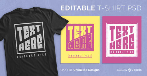 Diagonal texts scalable t-shirt psd