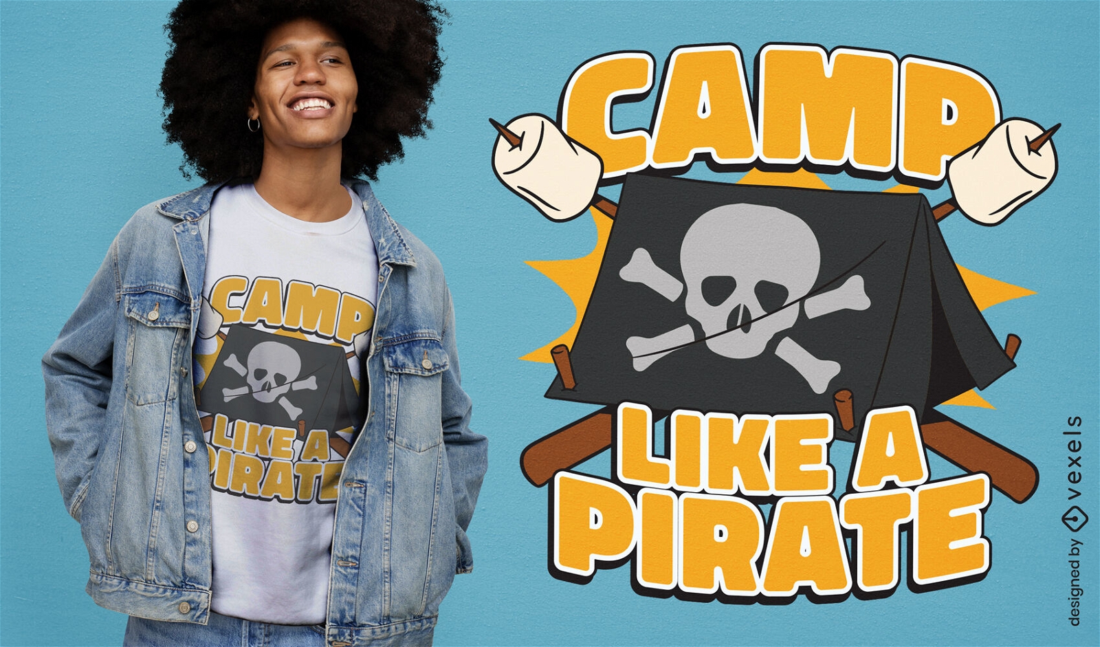 Classic pirate flag t-shirt design