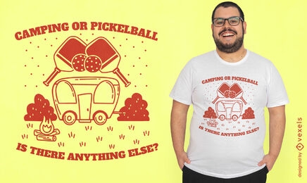 Design de camiseta de pickleball e caminhão rv
